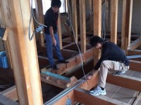 立派でキレイな柱と梁。