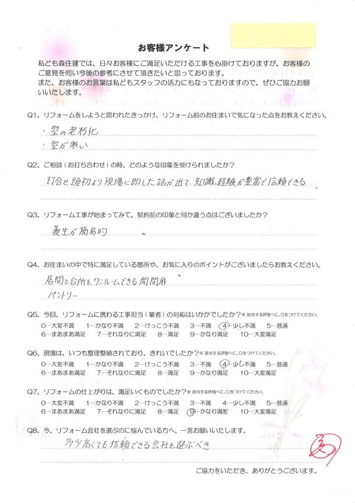 お客様アンケート