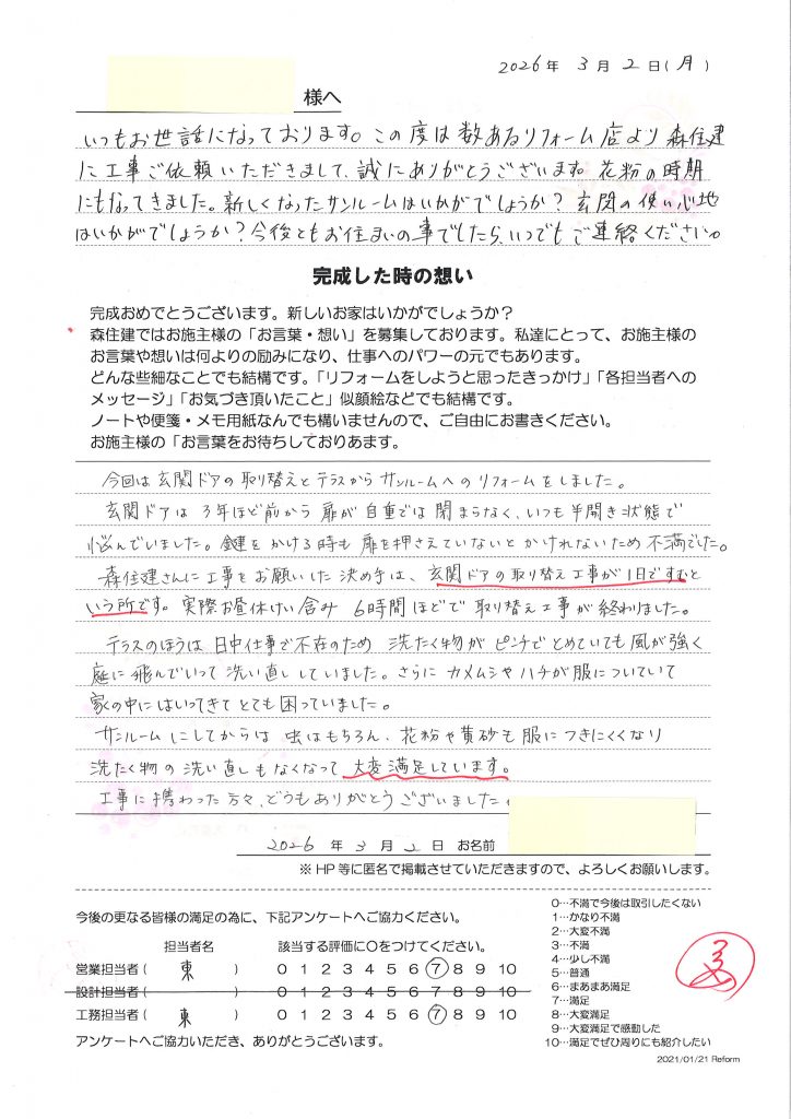 大変　満足しています。